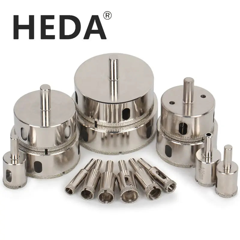 Diamond Coated Core Drill Bit for Glass, Tile & Marble - 3-200mm