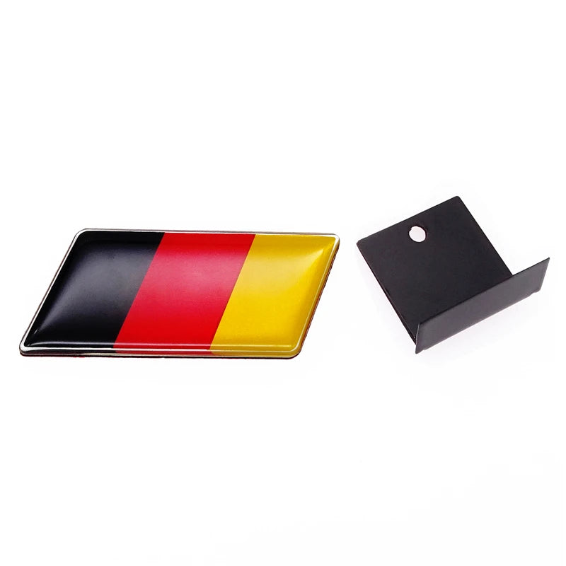 German Flag 3D Aluminum Grille Sticker, Universal Fit