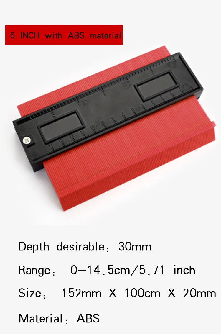 Contour Gauge Duplicator 5/10 Inch Profile Ruler for Tile & Carpet - image 10