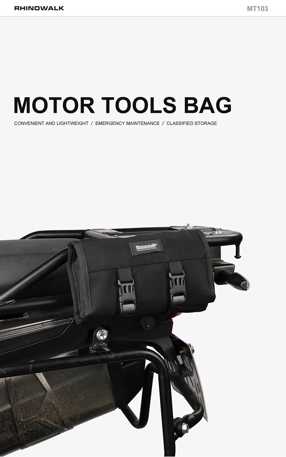 Rhinowalk Motorcycle Tool Roll Saddlebag - image 7