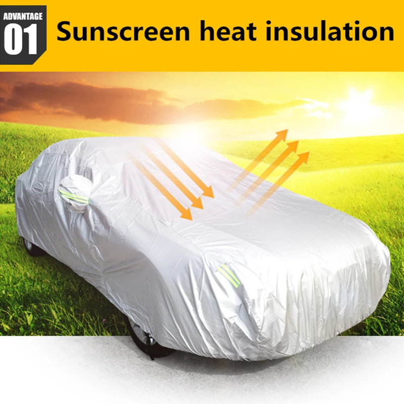 Full Exterior Car Cover for Sedan and SUV, 8 Sizes