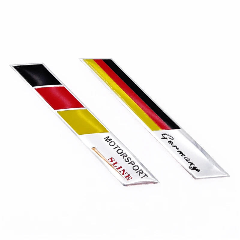 German Flag 3D Aluminum Grille Sticker, Universal Fit