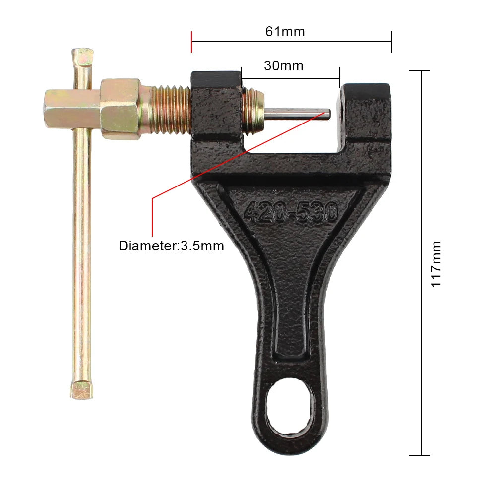 Chain Breaker Tool for 420-530 Motorcycle & Bike Chains - image 9
