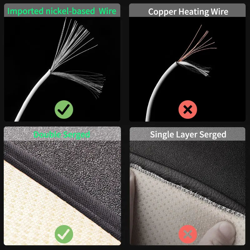 12-24V Heated Car Seat Cover with 3 Heat Settings