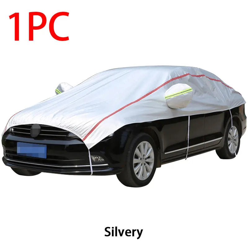 Waterproof Oxford Half Car Cover for SUV & Sedan, UV & Snow Protection