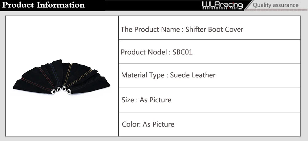 Universal Manual Shift Boot Cover, Suede or PU with Colored Stitch