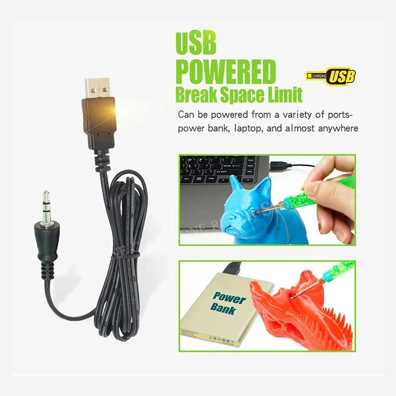 Pro'sKit SI-169U 3D Printing Finishing Maintenance Soldering Iron Group Tools Kit 8W Handheld USB Electric Soldering Iron Set