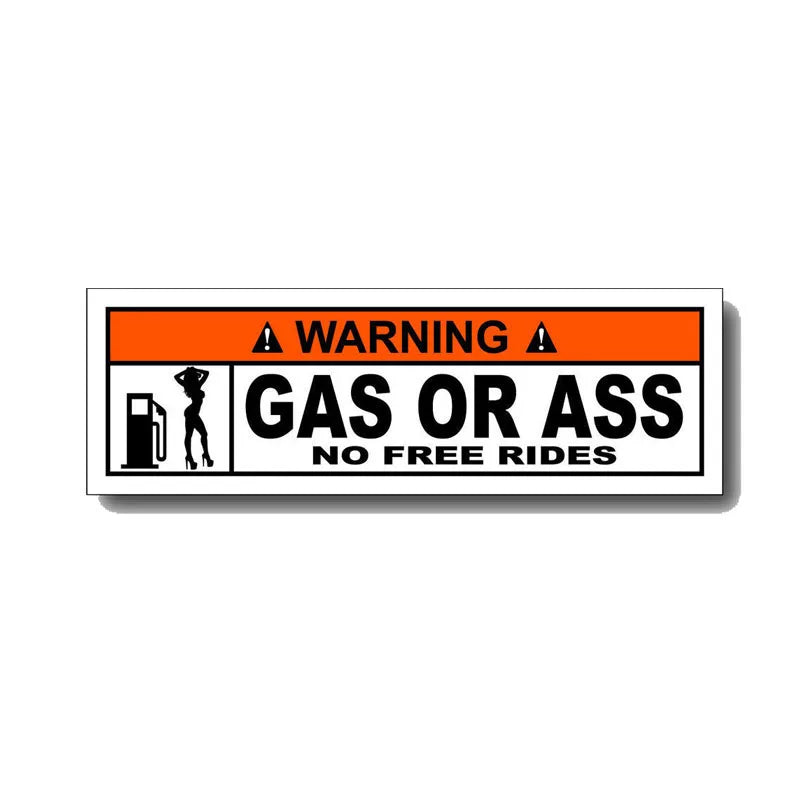 Funny Novelty Warning Decal Sticker