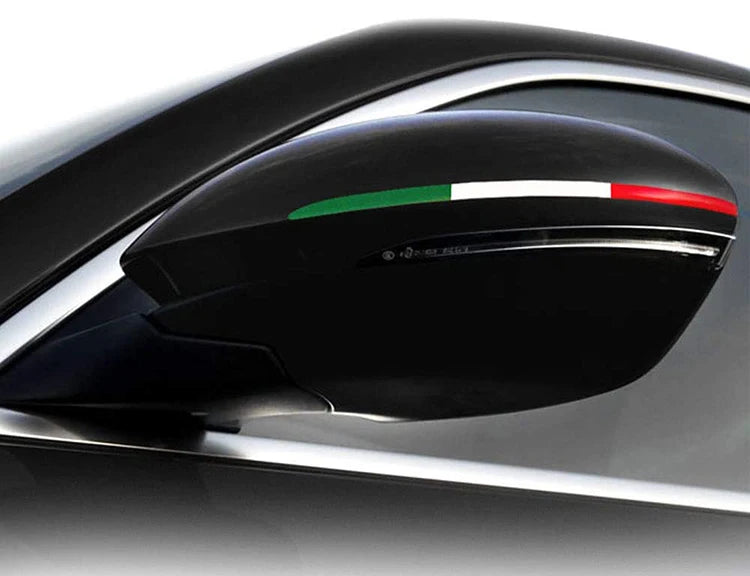 Racing-Style Rearview Mirror Sticker for Alfa Romeo Giulia and Stelvio