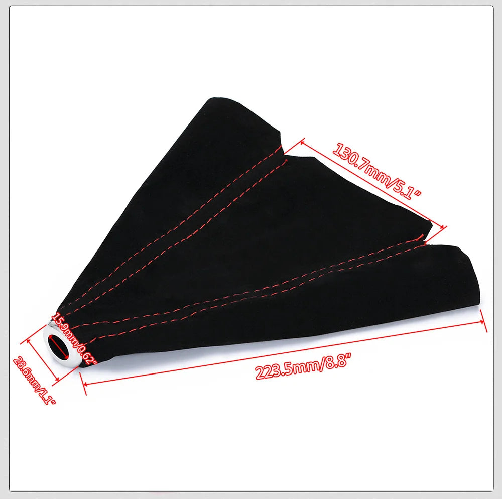 Universal Manual Shift Boot Cover, Suede or PU with Colored Stitch