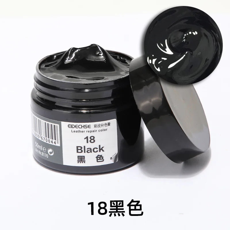 Leather Repair Kit, No-Heat Recoloring Balm for Car Seats & Shoes