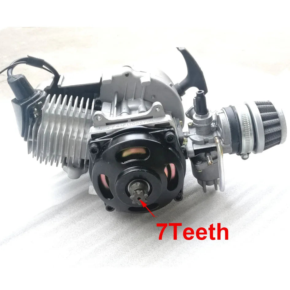 47cc 2-Stroke Pull Start Engine with Gearbox for Pocket Bike and Mini ATV