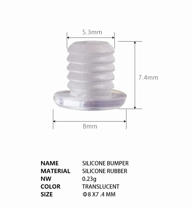5mm Small Silicone Rubber Mute Bumpers for Furniture Doors and Drawers - view 8