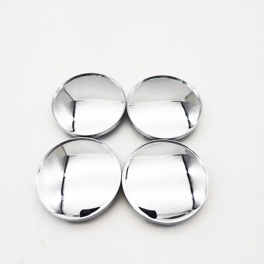 Chrome Silver Universal Wheel Center Hub Caps, 4-Pack - image 8