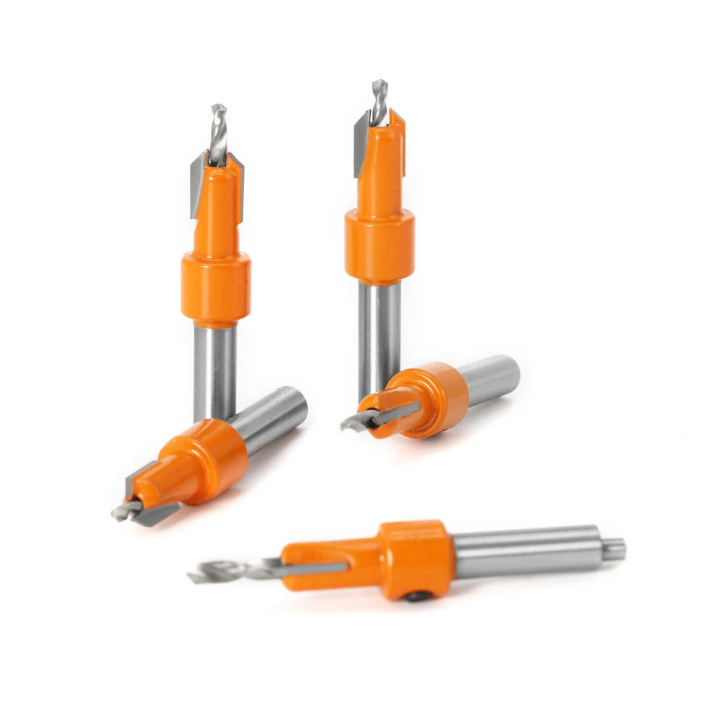8mm Shank HSS Woodworking Countersink Router Bit Screw Extractor Remon Demolition for Wood Milling Cutter Woodworking Tools