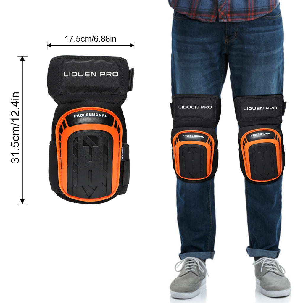 Knee Pads for Work with Heavy Duty Foam Padding, Comfortable Gel Cushion Adjustable Non-Slip Straps for Gardening, Flooring, DIY