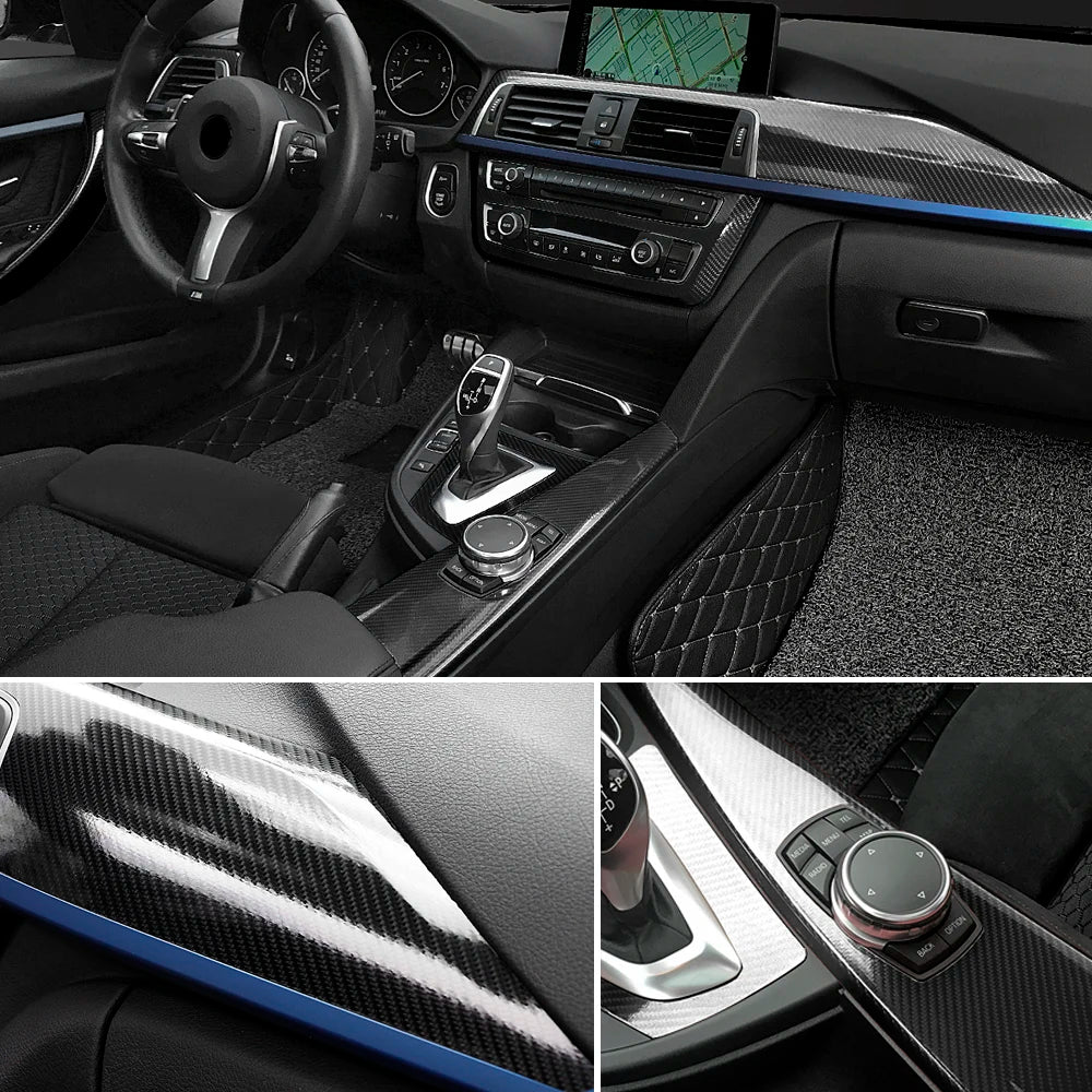 5D Carbon Fiber Vinyl Wrap Film - 50x200cm for Car & Motorcycle - image 3