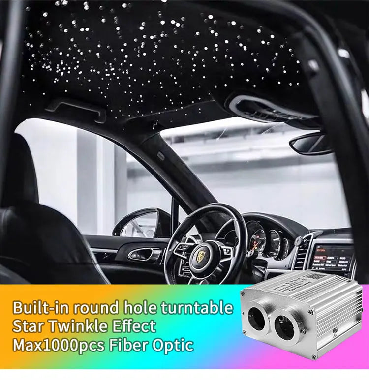 RGBW LED Starry Sky Car Ceiling Light with Fiber Optics - image 11
