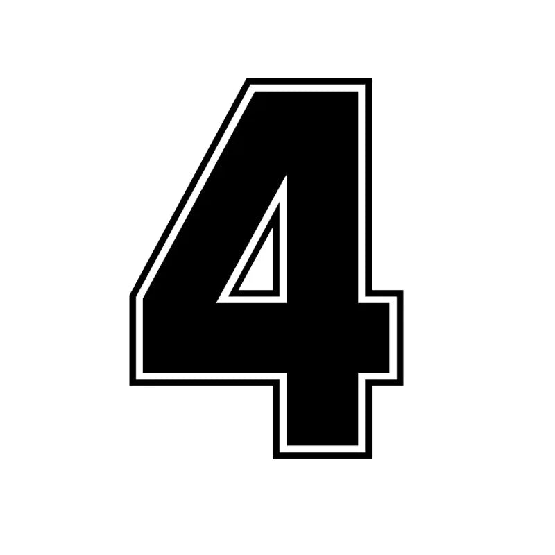 15cm Reflective Racing Number Decals, 0 to 9, for Car and Motorcycle - view 3