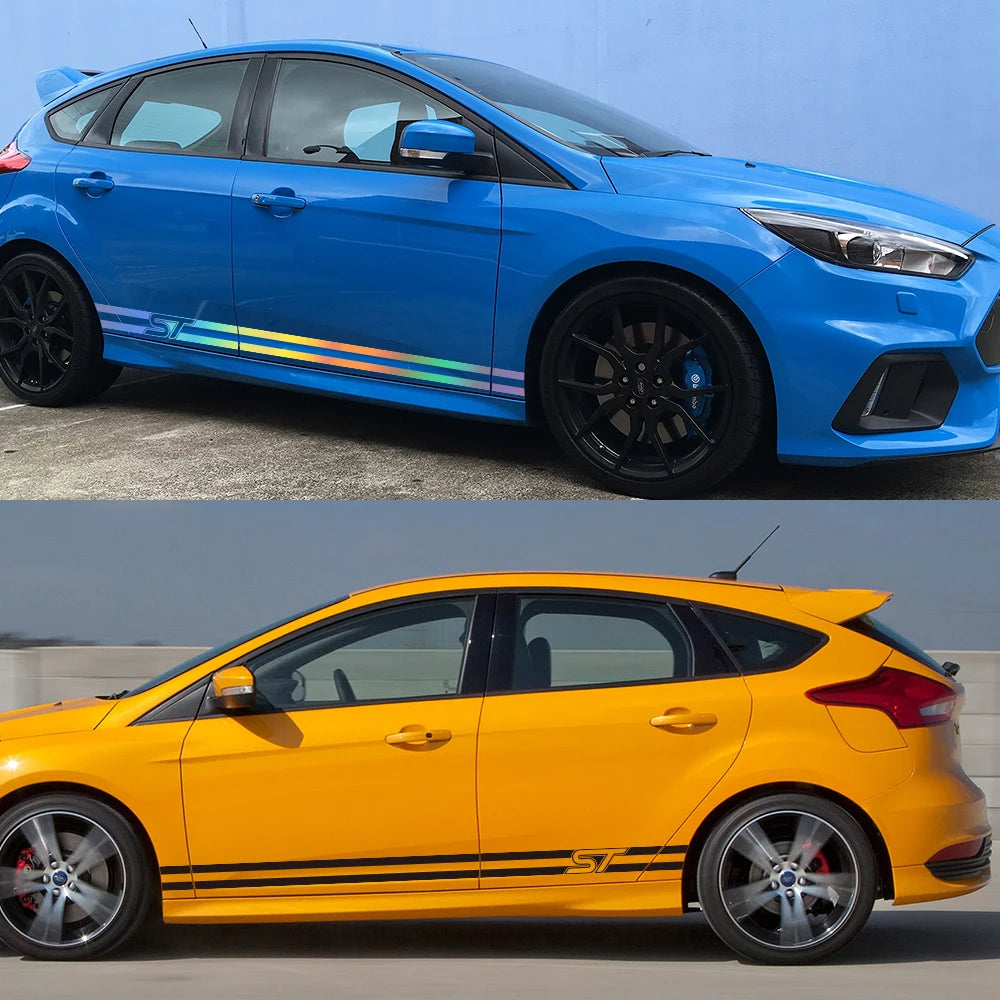 Ford Focus Side Stripe Decals – Self-Adhesive Car Styling Vinyl - image 3