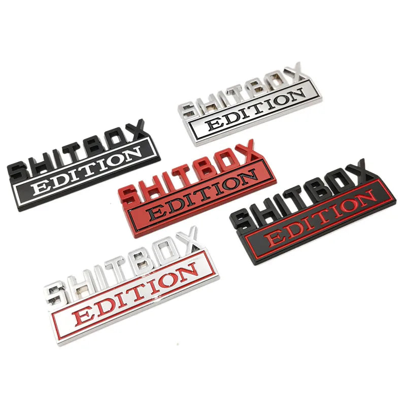 Funny Edition Script 3D Metal Car Sticker for Jeep, Dodge and Chrysler