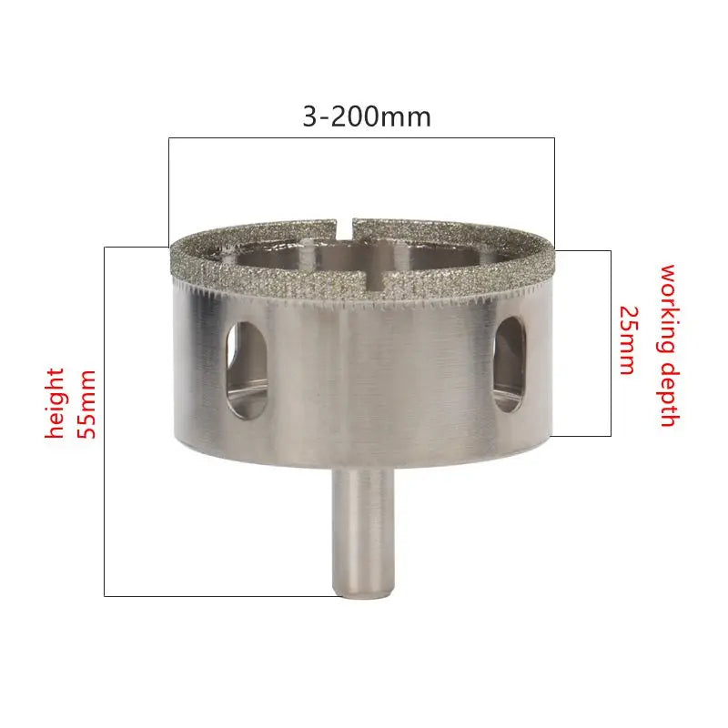 Diamond Coated Core Drill Bit for Glass, Tile & Marble - 3-200mm - image 3