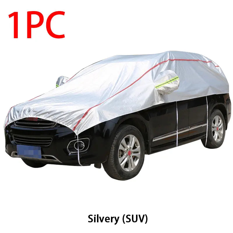 Waterproof Oxford Half Car Cover for SUV & Sedan, UV & Snow Protection