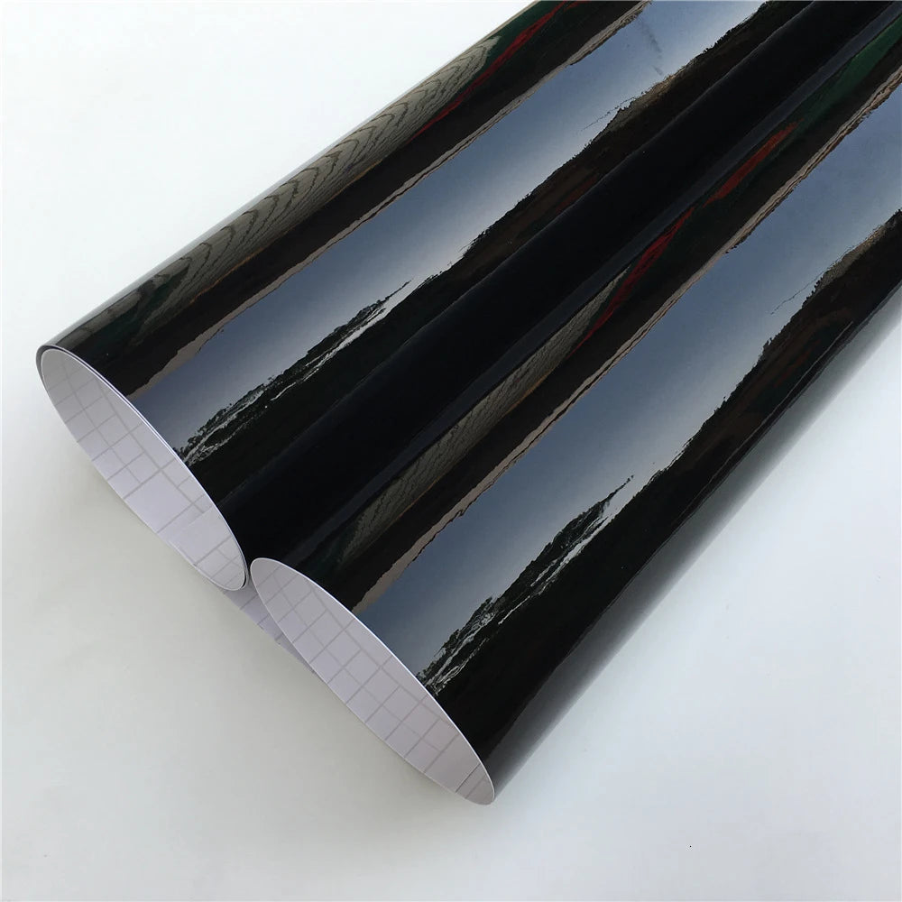 Glossy Black Self-Adhesive Vinyl Wrap Film for Cars & DIY Projects - image 2