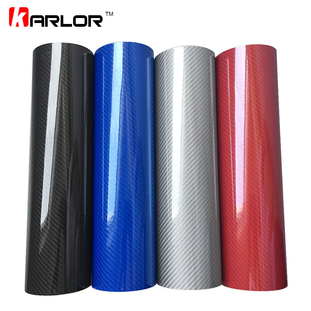 5D Carbon Fiber Vinyl Wrap Film - 50x200cm for Car & Motorcycle