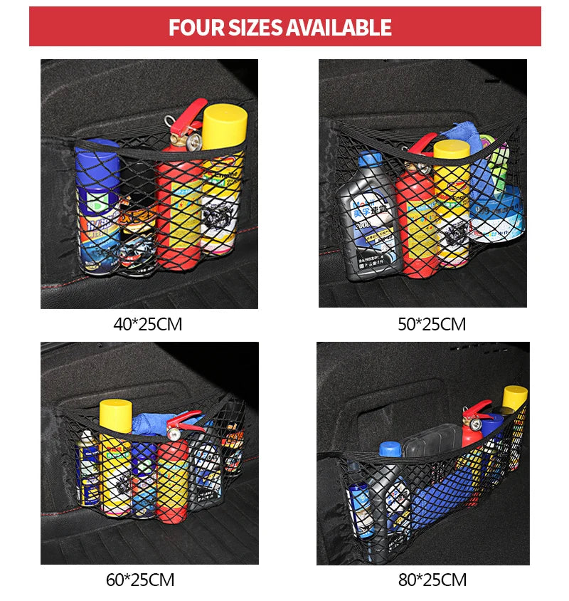 Elastic Mesh Cargo Net Pocket for Car Trunk and Seat Back