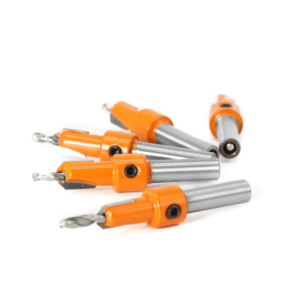 8mm Shank HSS Woodworking Countersink Router Bit Screw Extractor Remon Demolition for Wood Milling Cutter Woodworking Tools