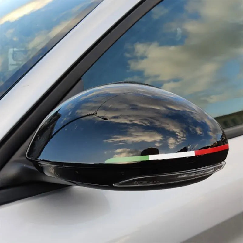 Racing-Style Rearview Mirror Sticker for Alfa Romeo Giulia and Stelvio