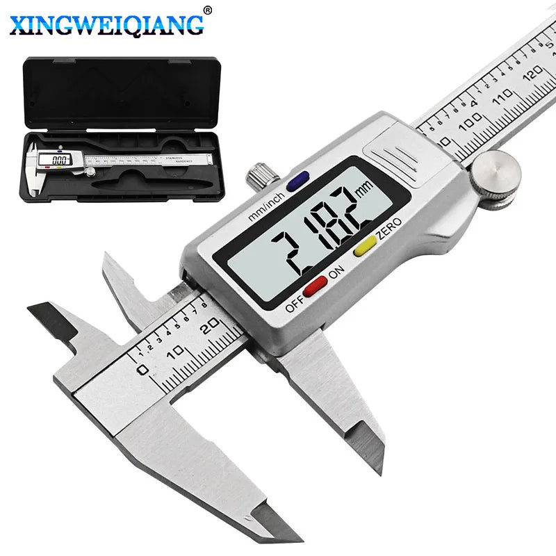 6-Inch 150mm Digital Calipers Stainless Steel Electronic Digital Vernier Caliper Metal Micrometer Measuring Tool CALIPER
