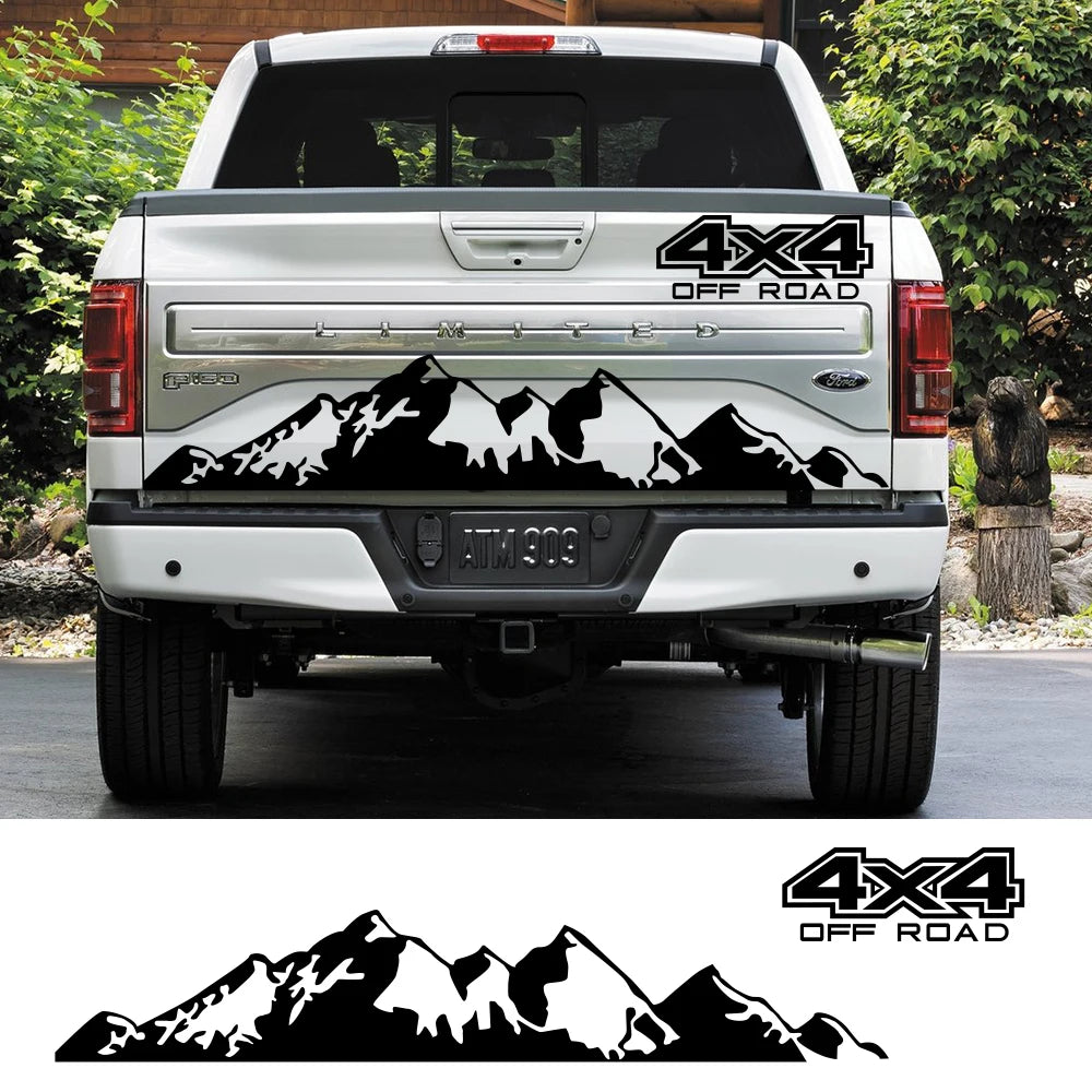 4X4 Off Road Graphic Vinyl Decal - Car Sticker for Pickup Trucks