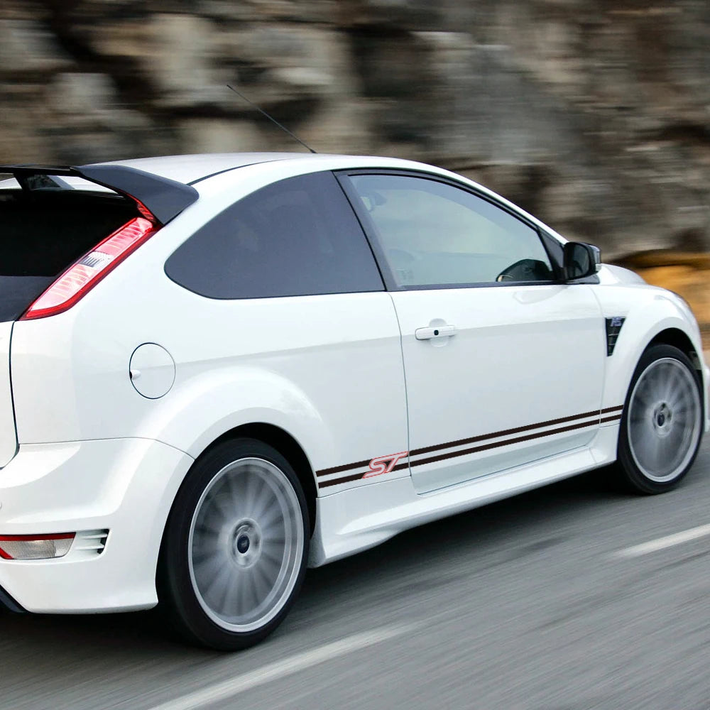 Ford Focus Side Stripe Decals – Self-Adhesive Car Styling Vinyl - image 2