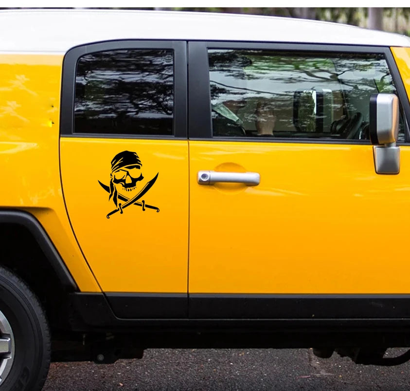 Skull Pirate Vinyl Car Decal, 5 Sizes