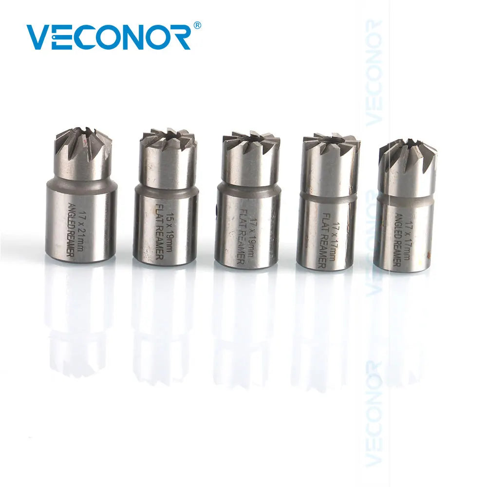 Diesel Injector Seat Cutter Cleaner Tool Set 7pcs Flat & Angled Reamers - image 8