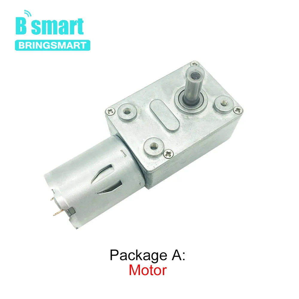 6V 24V Worm Gear Motor 12V Reducer 3-210RPM DC High Torque Electric Motor Metal Gear Reverse Self Lock For Automation Customized