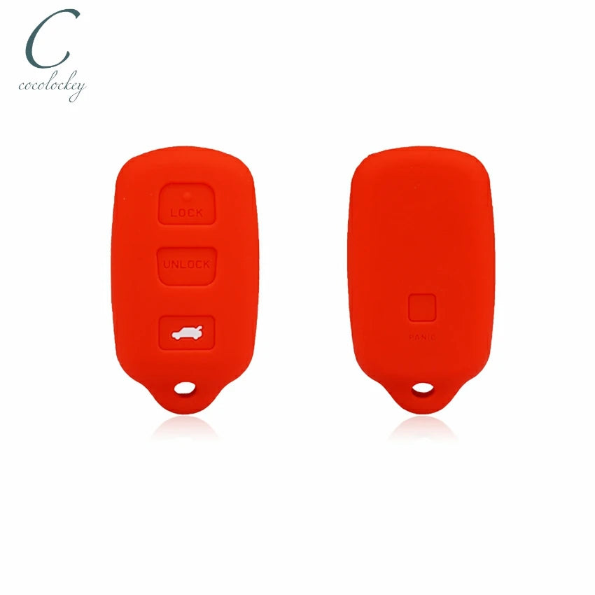 3 Button Silicone Key Fob Cover for Toyota Corolla Camry - image 5