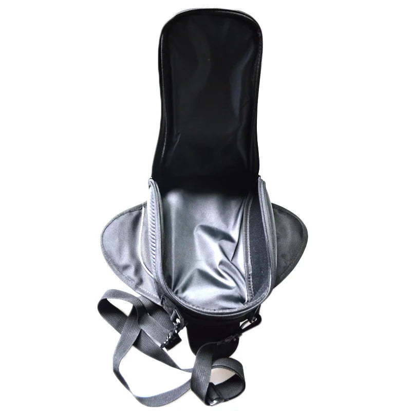 New Waterproof Motor Tank Bag Black Oil Fuel Tank Bag Magnetic Motorbike Saddle Bag Single Shoulder Bag Motorcycle Backpack