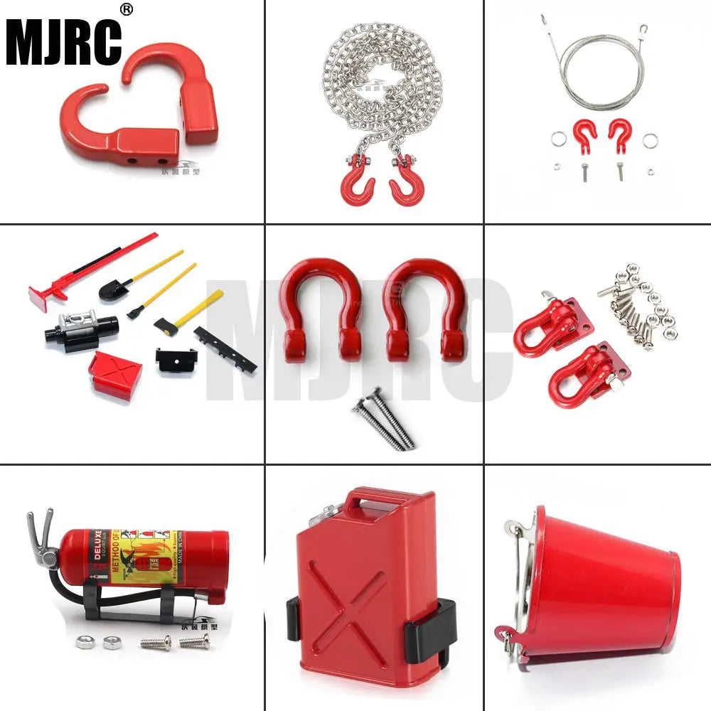 Rc Tow Trailer Chain Hook Shackles Mini Fuel Tank Oil Drum For 1/10 Crawler Car Axial Scx10 D90 Cc01 D110 Tf2 Trax Trx4 Trx6
