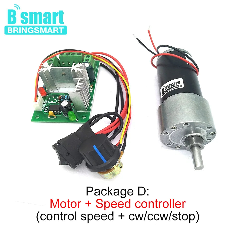 12V/24V DC Gear Motor, High Torque Reversible Reduction Motor