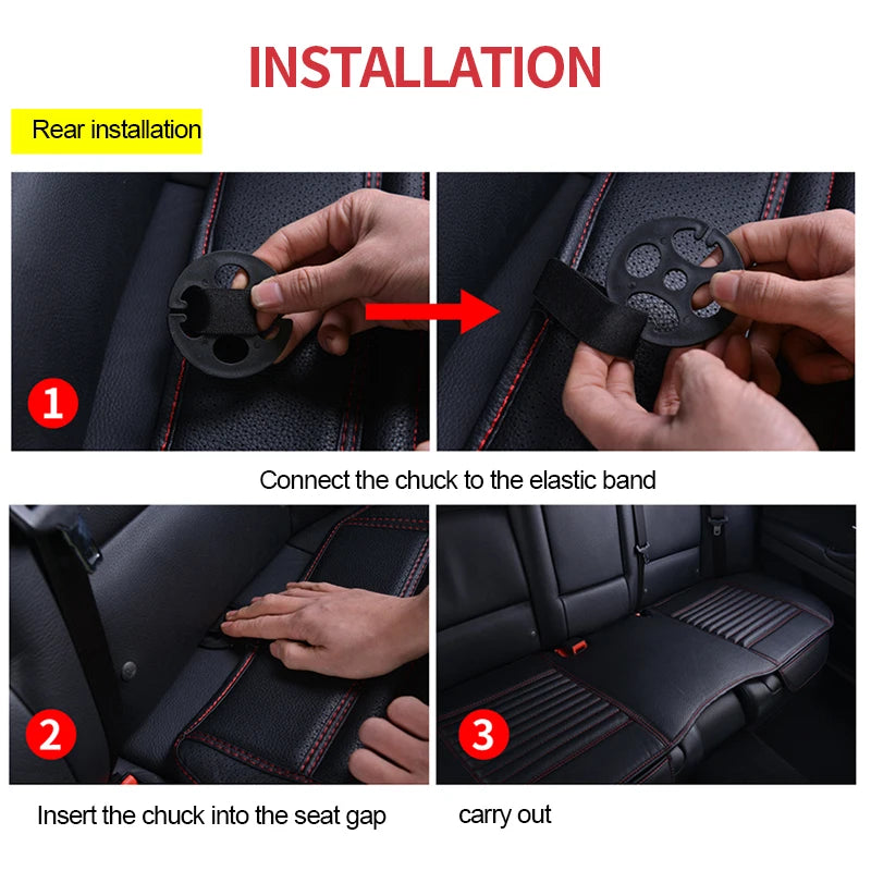 PU Leather Car Seat Cushion Cover, Front or Rear