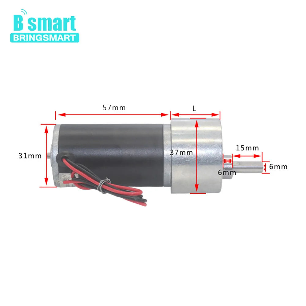 12V/24V DC Gear Motor, High Torque Reversible Reduction Motor