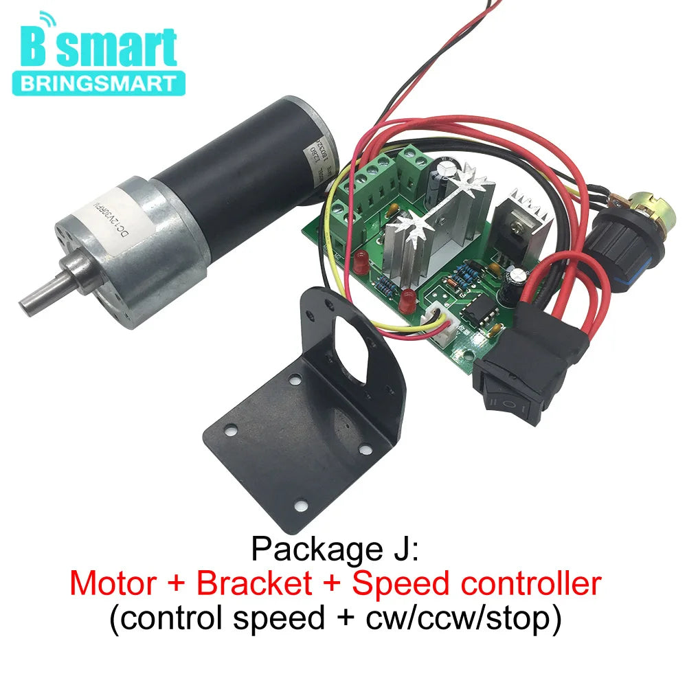 12V/24V DC Gear Motor, High Torque Reversible Reduction Motor