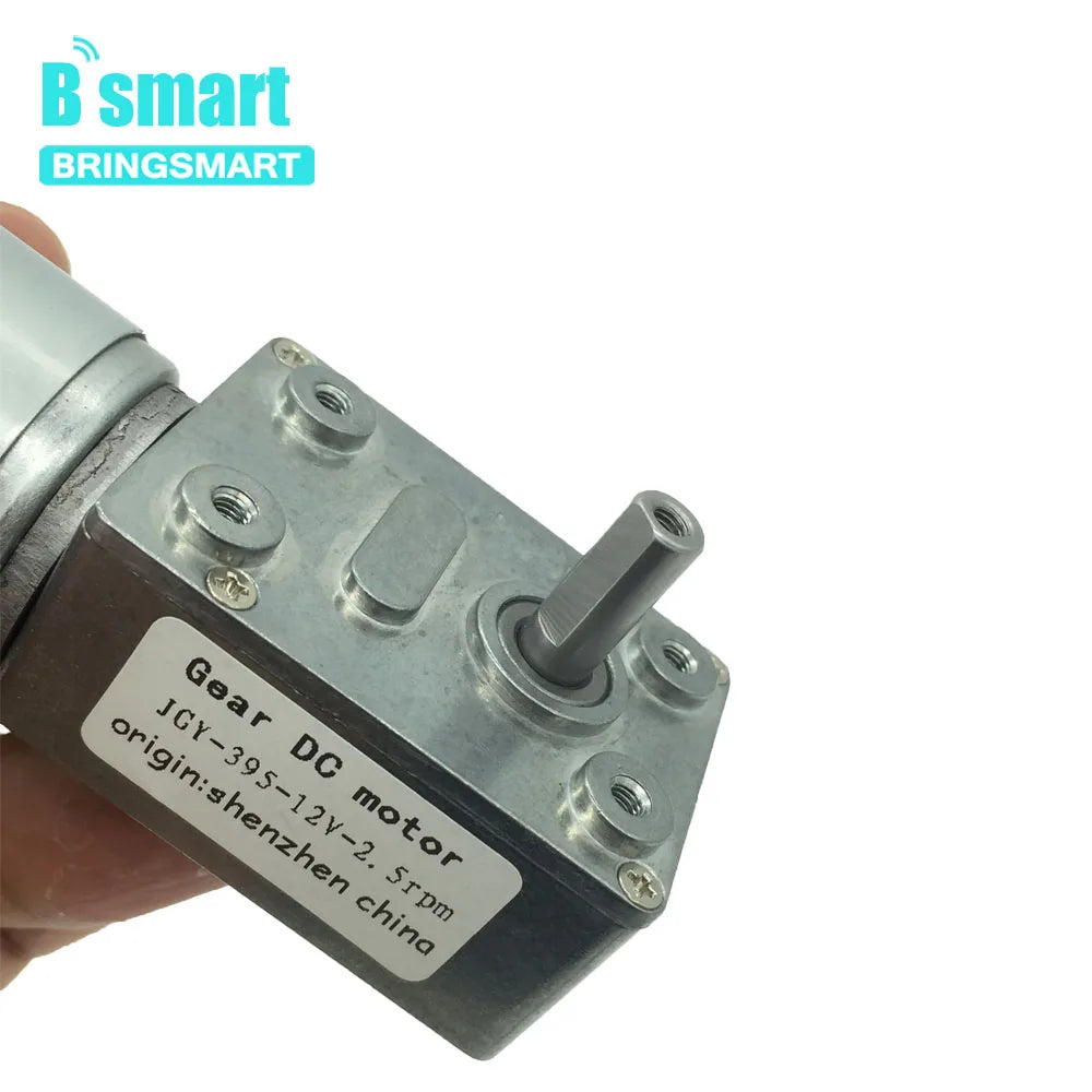 DC 12V/24V Worm Gear Reduction Motor, Self-Locking Gearbox