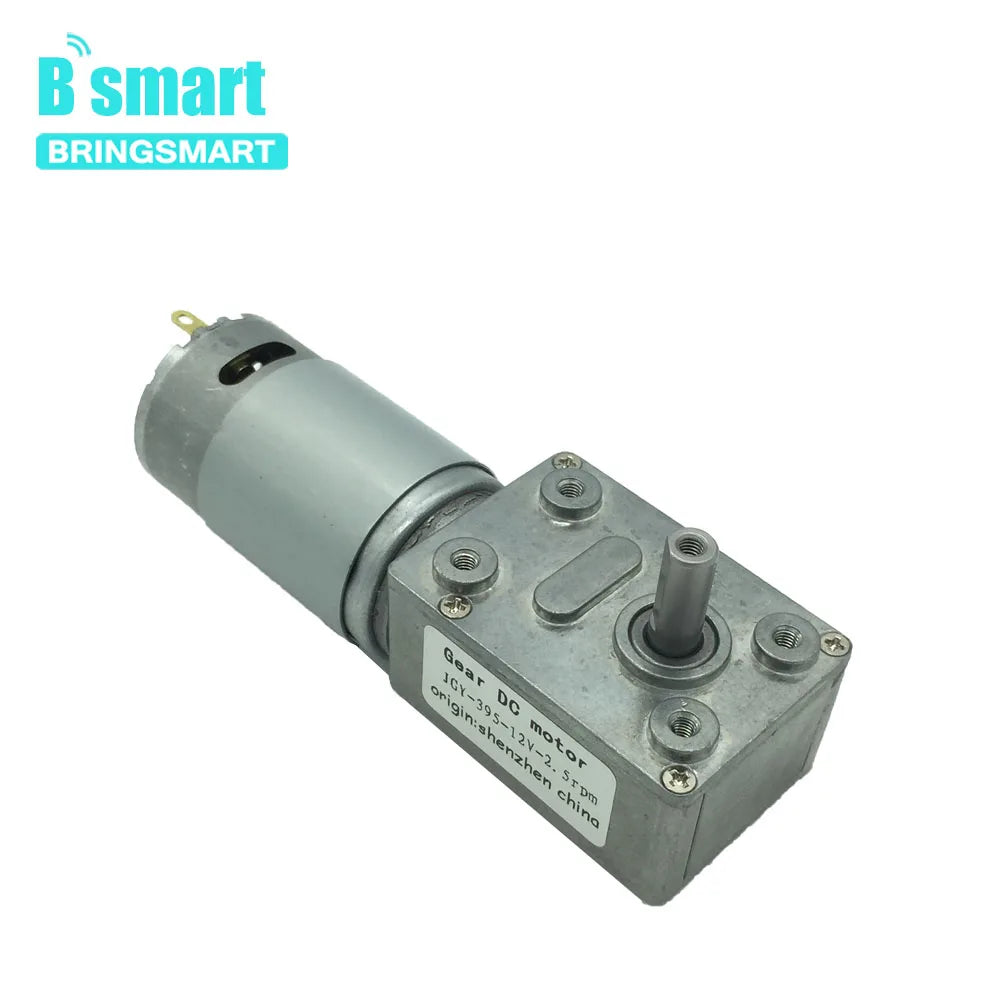 DC 12V/24V Worm Gear Reduction Motor, Self-Locking Gearbox