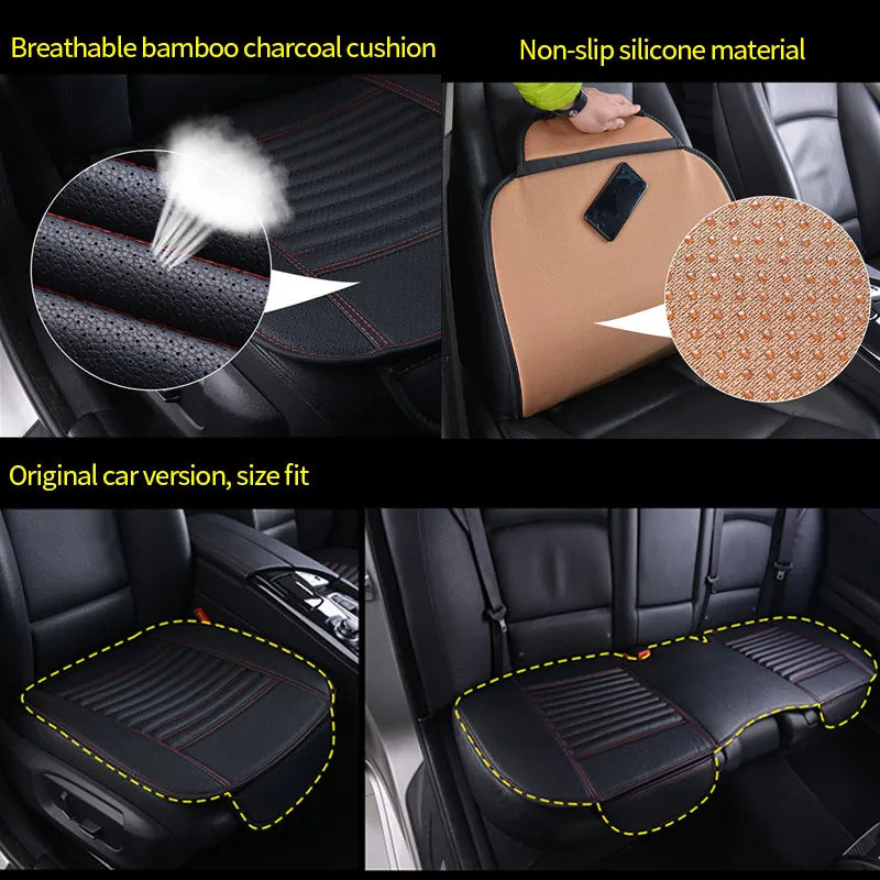 PU Leather Car Seat Cushion Cover, Front or Rear