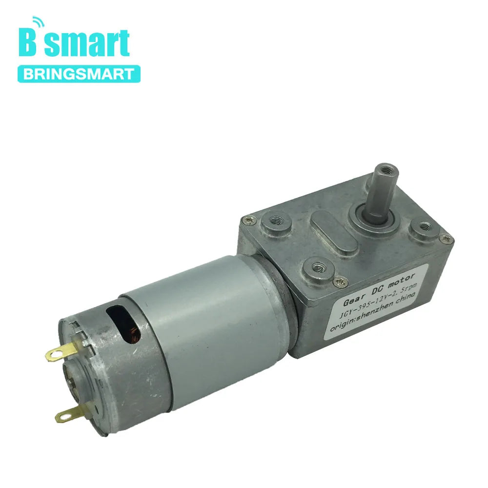 DC 12V/24V Worm Gear Reduction Motor, Self-Locking Gearbox
