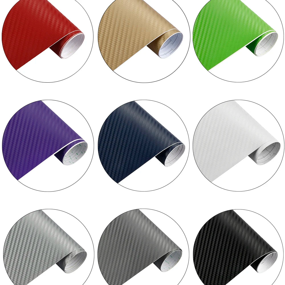 3D Carbon Fiber Vinyl Wrap for Cars & Motorcycles – 200x50cm